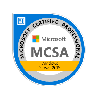MCSA Windows Server 2016
